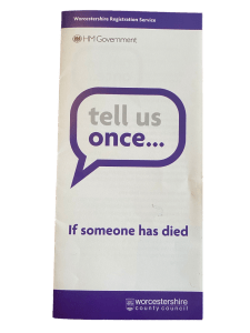 Tell Us Once Worcestershire