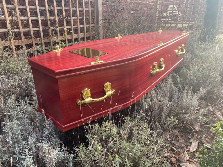 Dark Mahogany Coffin