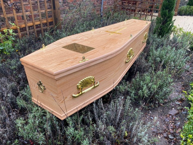 Solid Oak Coffin