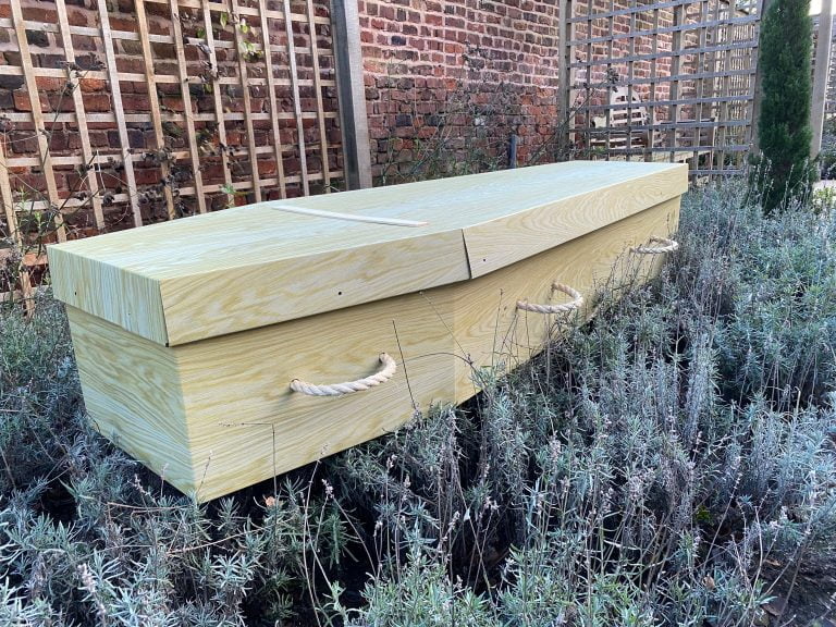 Woodgrain Cardboard Coffin