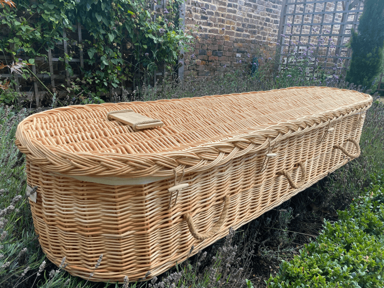Natural Woven Curved Willow Coffin